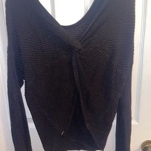 Black Hollister Sweater W/ Knot in Back